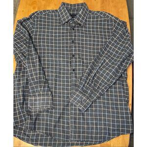 Scott Barber Mens XL Long Sleeve Button Down Plaid Checkered‎ Cotton Shirt